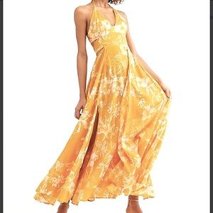 Free people Lille Maxi Dress in Hawaii Yellow